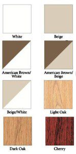 A color chart showing the different colors of wood.
